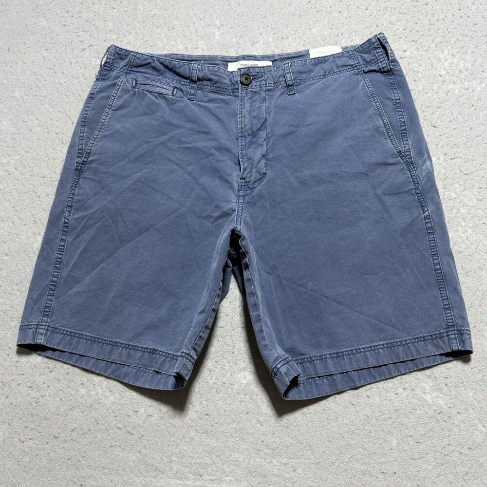 BILLY REID Chino Shorts Mens Size 32 Blue 100% Cotton Inseam 8 in Pockets